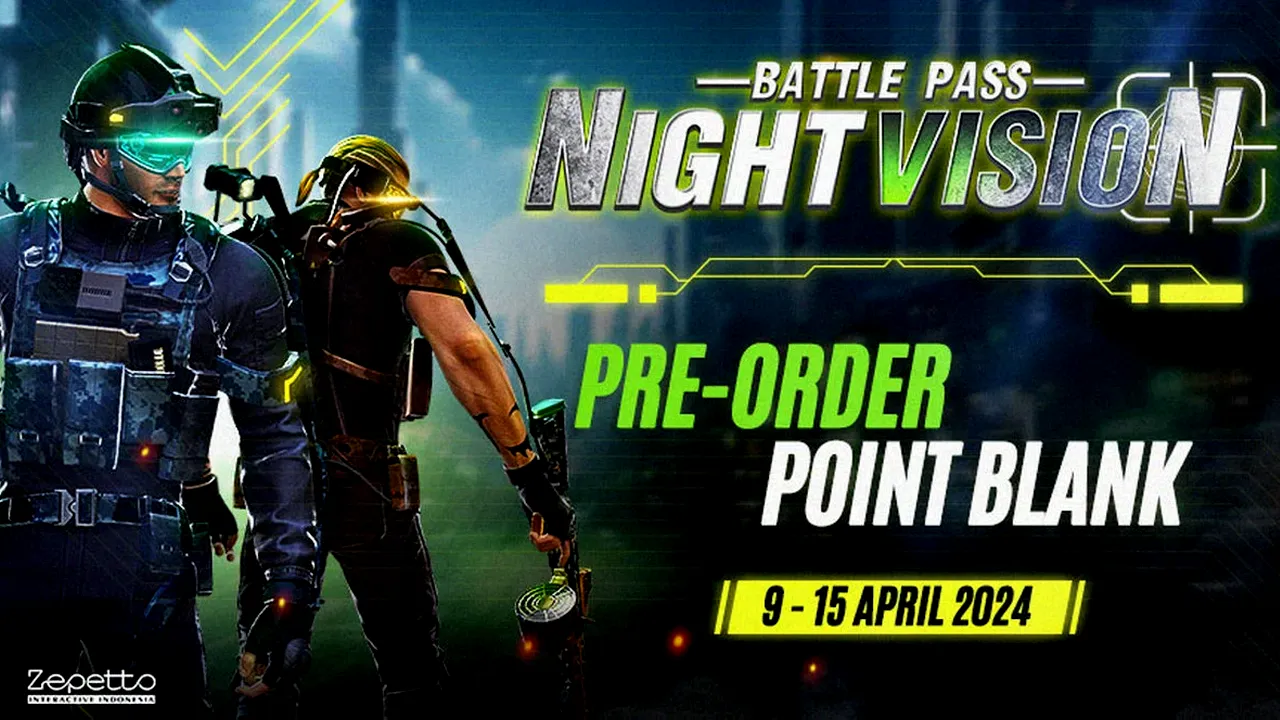 6 Item Permanent Point Blank di Event Battle Pass Night Vision